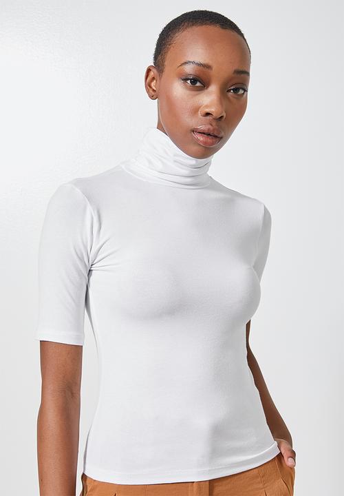 Superbalist - 2Pack poloneck short sleeve tops - black & white