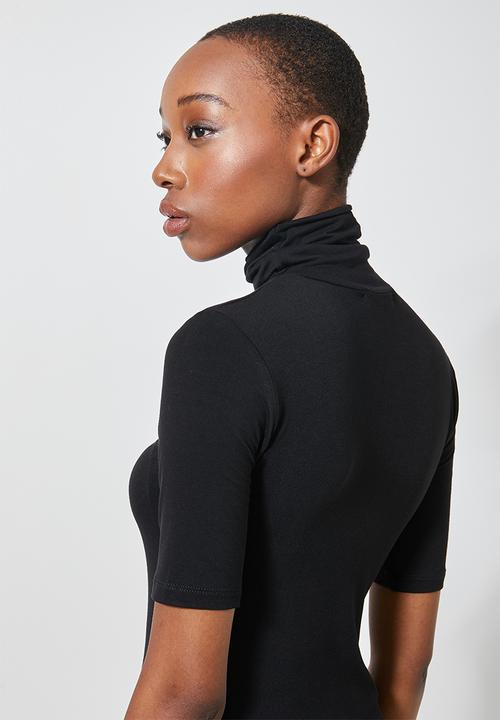 Superbalist - 2Pack poloneck short sleeve tops - black & white