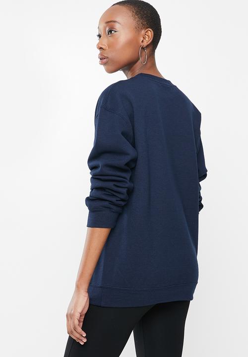Missguided - Harvard graphic stripe detail sweat - navy