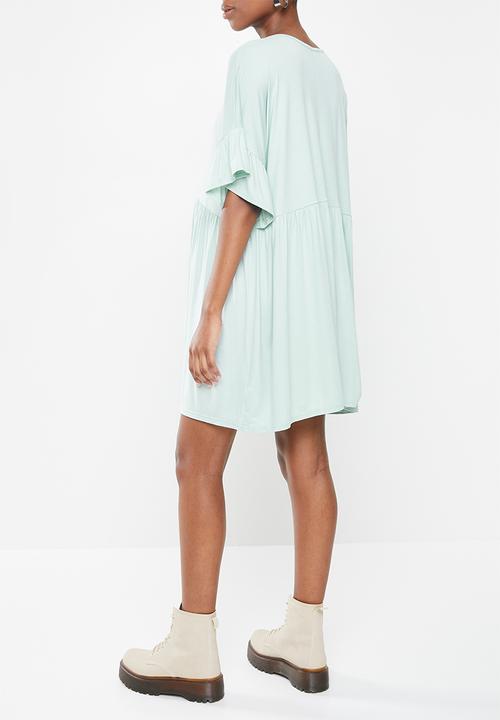 Missguided - Maternity frill smock dress - blue