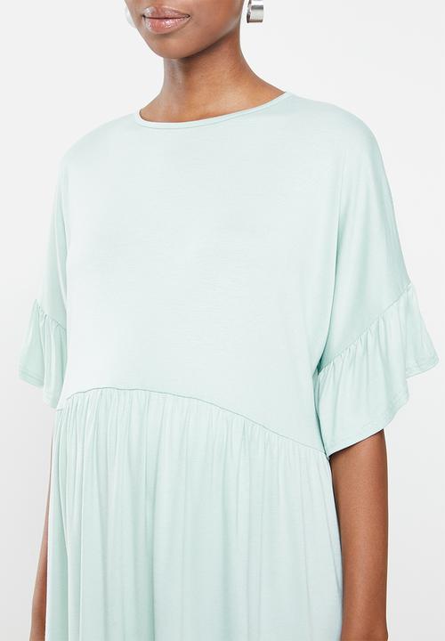 Missguided - Maternity frill smock dress - blue