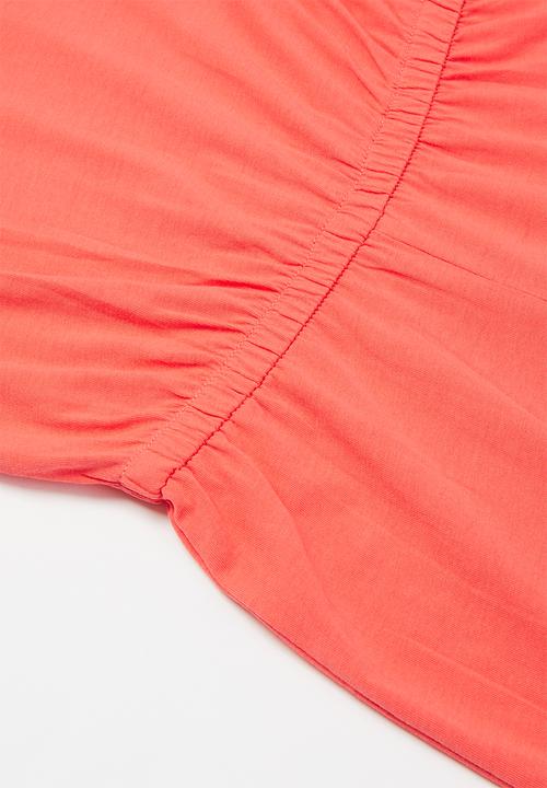 KIDS ONLY - May life short sleeve playsuit - coral