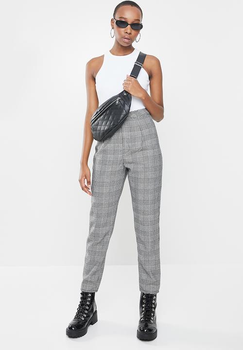 Missguided - Tailored coord cigarette trouser check - grey