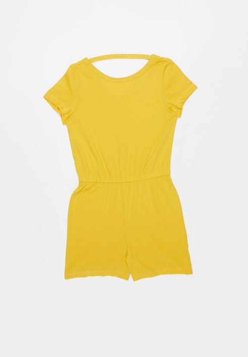 KIDS ONLY - May life short sleeve playsuit - yellow