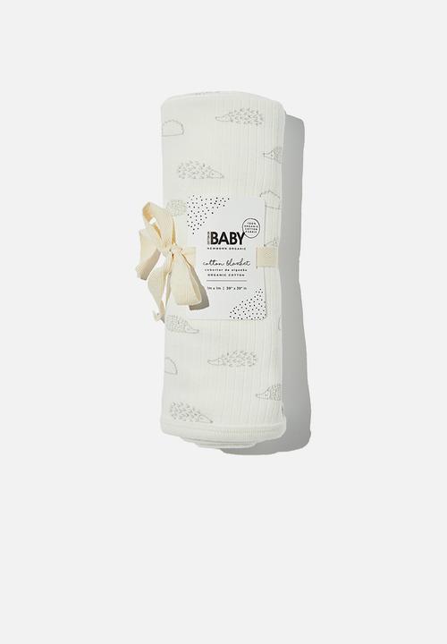 Cotton On - Organic newborn blanket - milk 