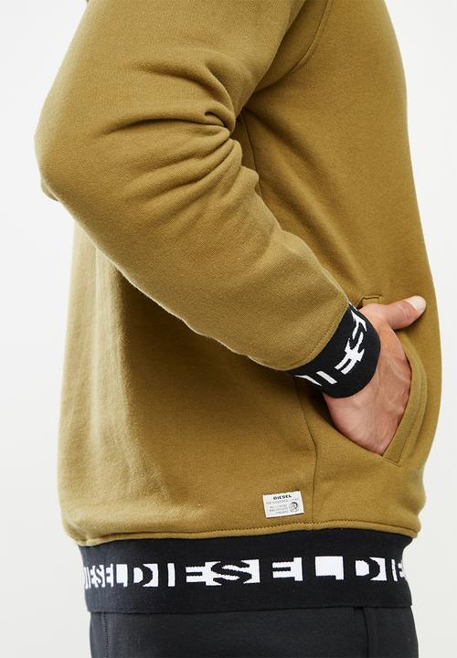 Diesel  - Umlt-brandon sweatshirt - tan