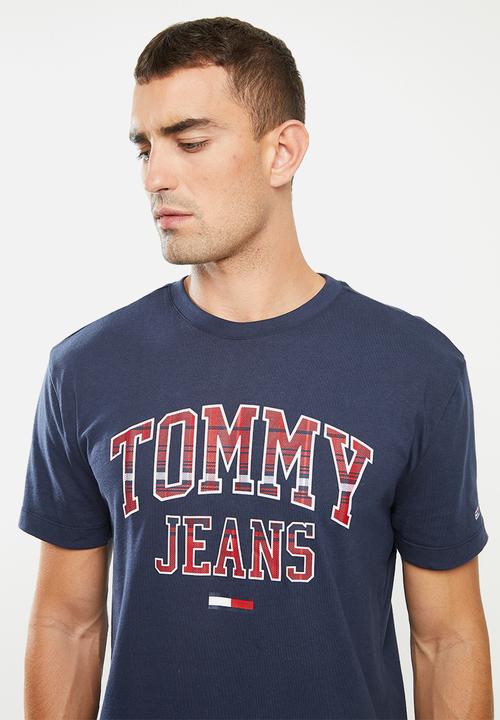 Tommy Hilfiger - Tjm plaid collegiate tee - navy