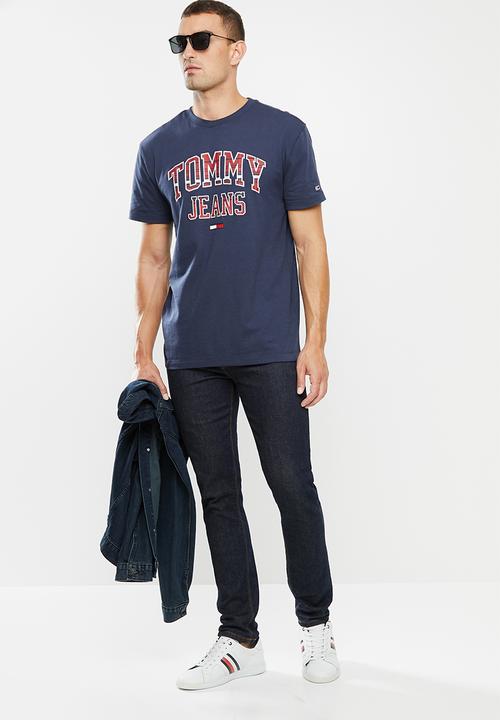 Tommy Hilfiger - Tjm plaid collegiate tee - navy