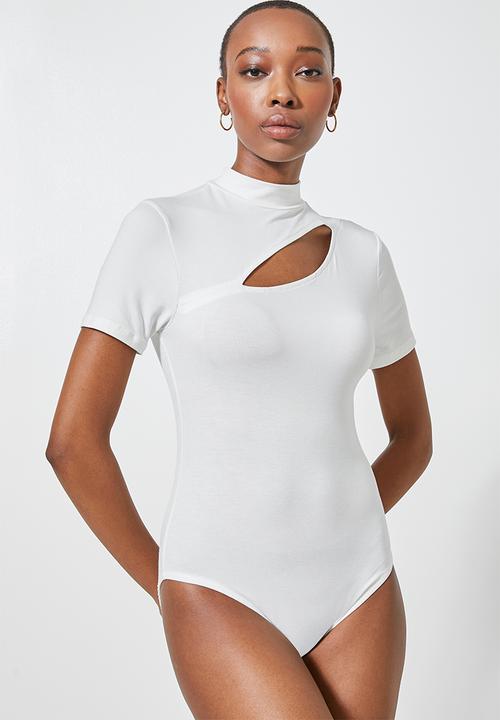 Superbalist - Turtleneck cutout bodysuit - milk