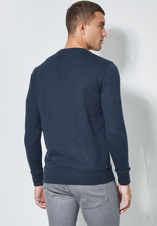 Superbalist - Brewer crew neck sweat - navy