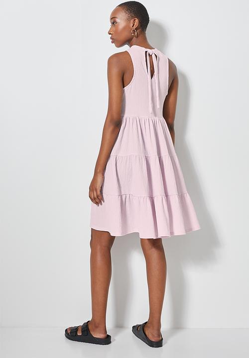 Superbalist - Sleeveless textured knit volume dress - lilac