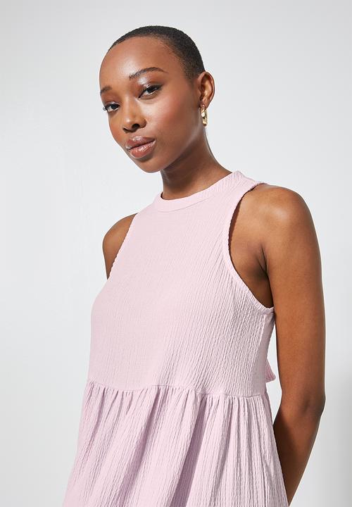 Superbalist - Sleeveless textured knit volume dress - lilac