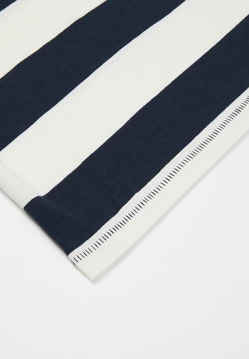 Cotton On - Tom long sleeve tee - navy & white 