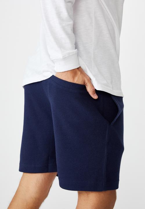 Cotton On - Waffle jogger short - navy