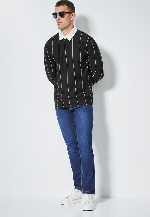 Superbalist - Rugby jersey - black & white