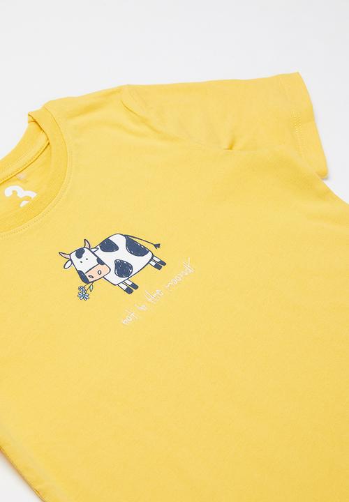 Cotton On - Penelope short sleeve tee 2 pack - navy & yellow 
