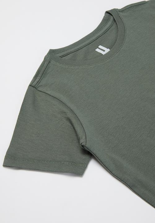 Cotton On - 2 Pack core short sleeve tee - khaki & blue 