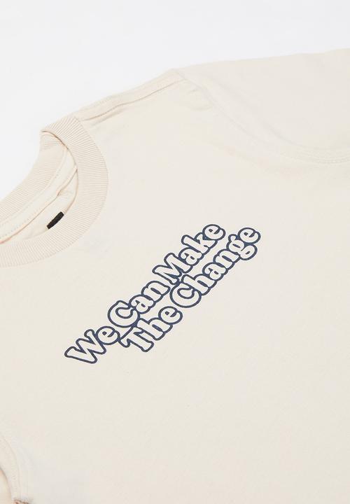 Cotton On - 2 Pack max skater short sleeve tee - neutral & blue 
