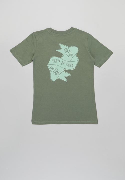 Cotton On - 2 Pack max skater short sleeve tee - khaki & neutral 