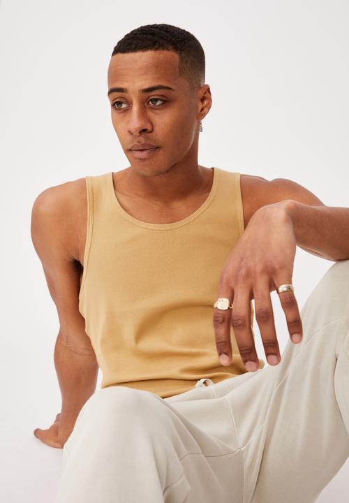 Cotton On - Rib tank - light camel