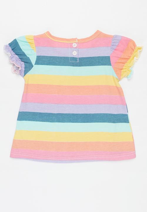 Pop Candy - Girls stripe tee - multi