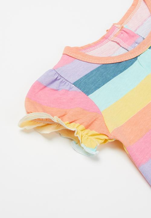 Pop Candy - Girls stripe tee - multi