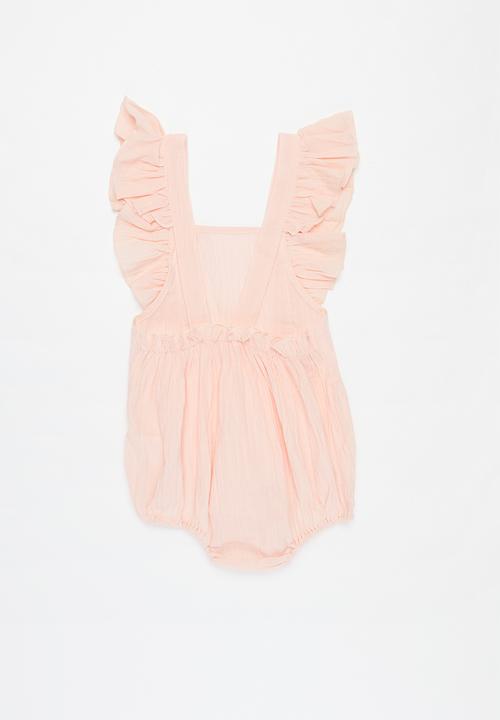 Pop Candy - Girls frill romper - pink