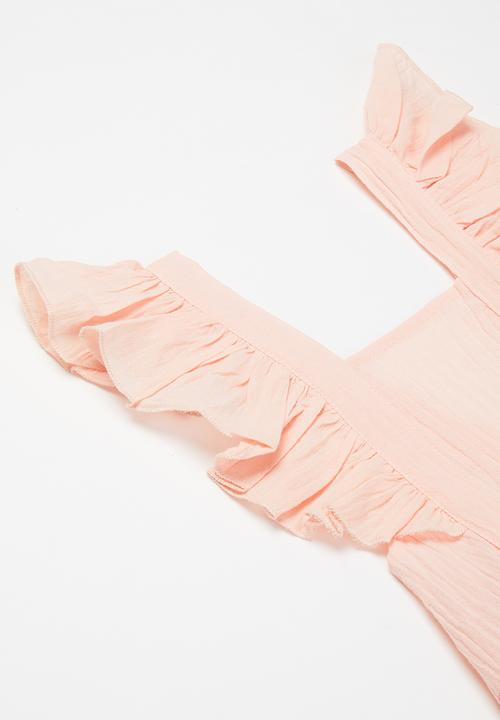 Pop Candy - Girls frill romper - pink