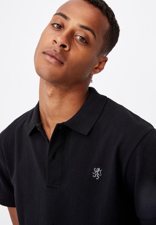 Cotton On - Essential short sleeve polo - black