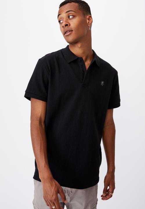 Cotton On - Essential short sleeve polo - black