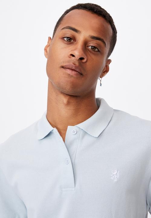 Cotton On - Essential short sleeve polo - light blue