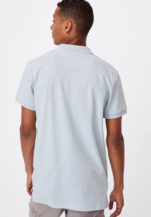 Cotton On - Essential short sleeve polo - light blue