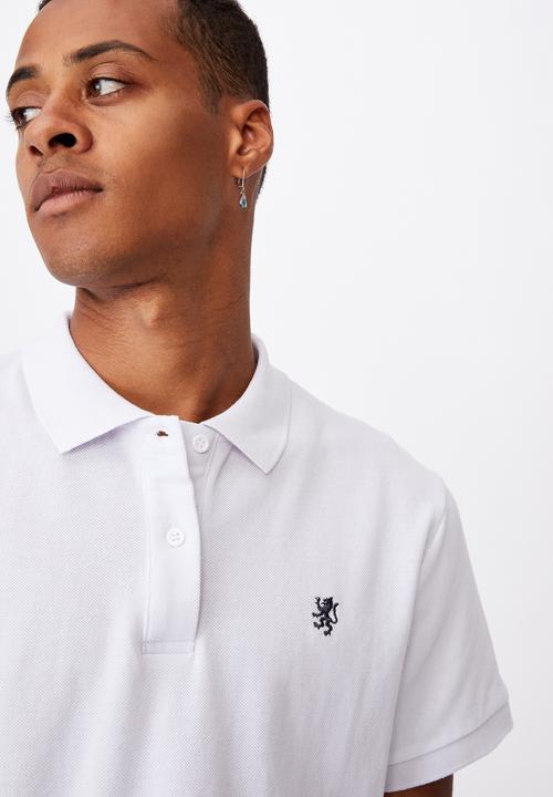 Cotton On - Essential short sleeve polo - white