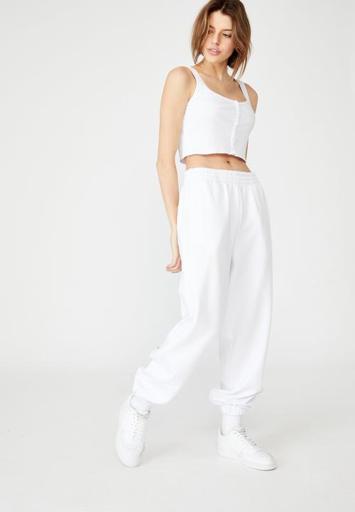Factorie - Super slouchy trackpant - white