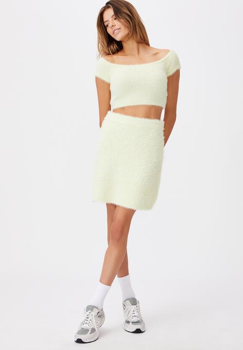 Factorie - Knit mini skirt - lime cream