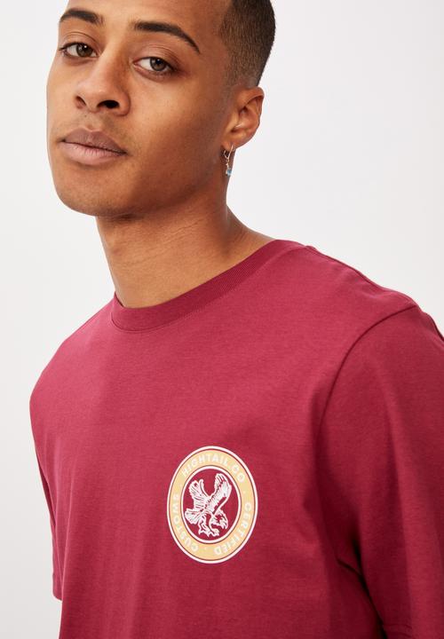 Cotton On - Tbar moto t-shirt - red