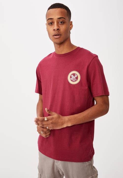 Cotton On - Tbar moto t-shirt - red