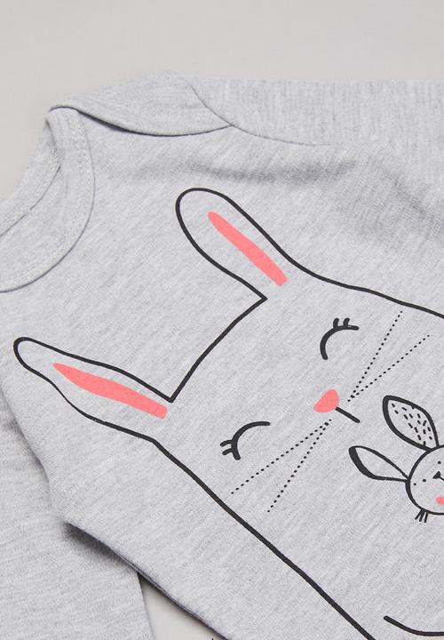 Pop Candy - Girls 3 Pack long sleeve body vets - grey
