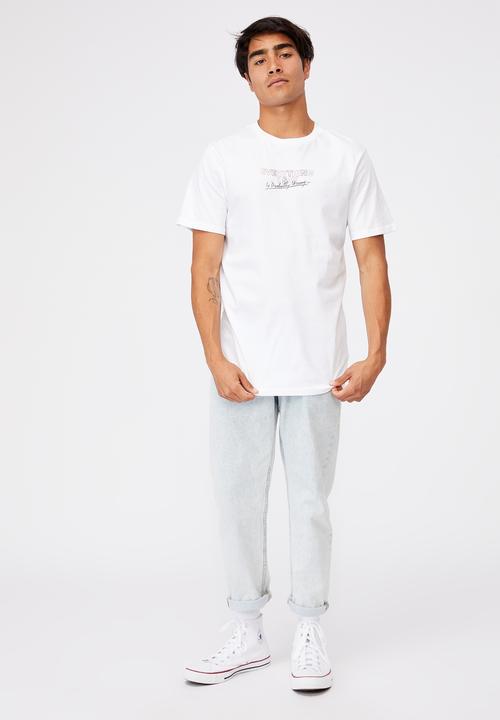 Cotton On - Tbar text t-shirt - white