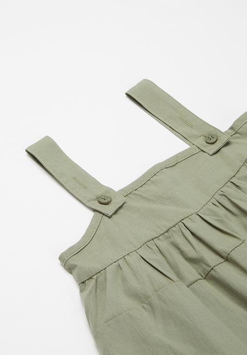 Pop Candy - Dress with braces - khaki