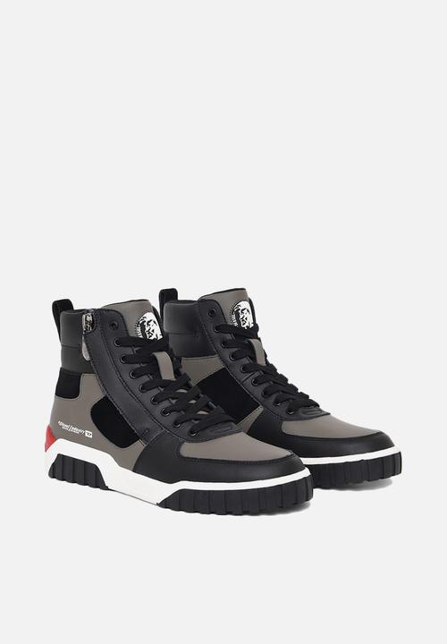 Diesel  - S-rua mid sk sneakers - black / bungee cord