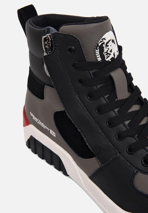 Diesel  - S-rua mid sk sneakers - black / bungee cord