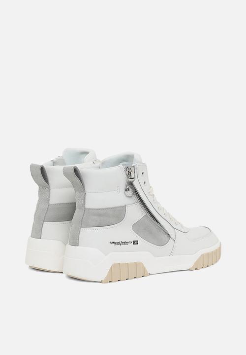 Diesel  - S-rua mid sk sneakers - white / grey violet