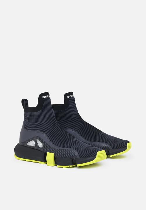 Diesel  - H-padola mid trek sneakers - black / asphalt