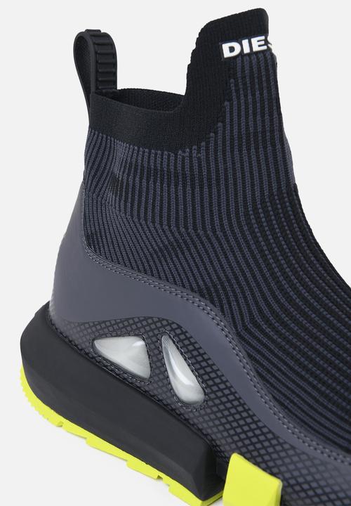 Diesel  - H-padola mid trek sneakers - black / asphalt