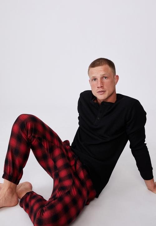 Cotton On - Pj drake - oxblood check