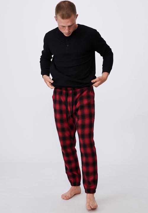 Cotton On - Pj drake - oxblood check