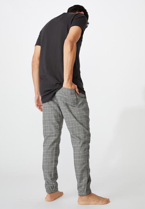 Cotton On - Pj drake - white black micro check