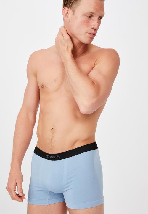 Cotton On - Mens seamless trunks - chalk blue/black