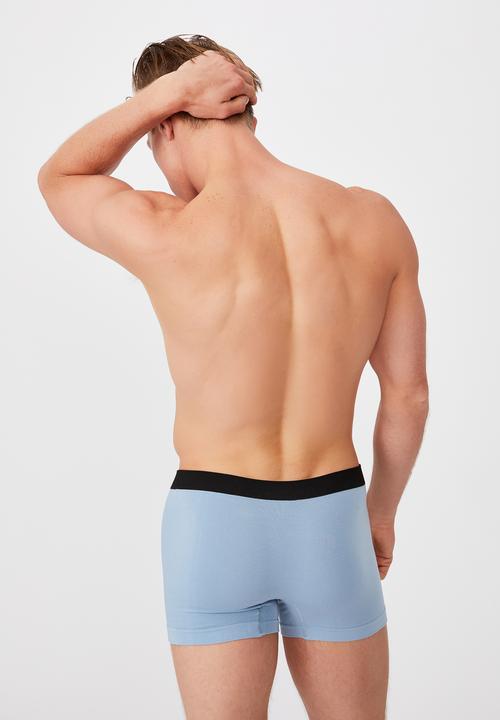 Cotton On - Mens seamless trunks - chalk blue/black